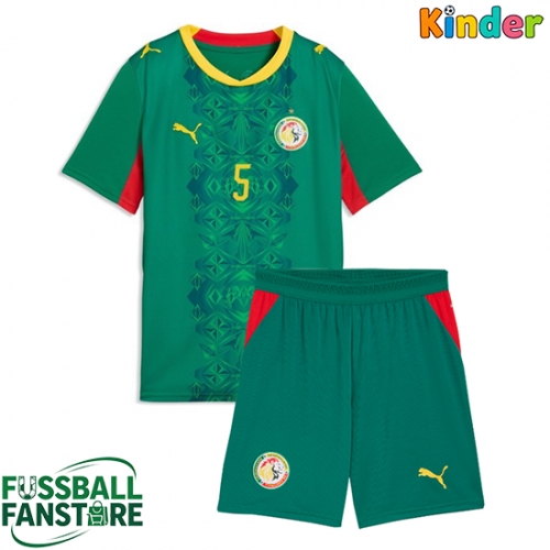 Senegal Idrissa Gueye #5 Replik Auswärtstrikot Kinder WM 2026 Kurzarm (+ Kurze Hosen)